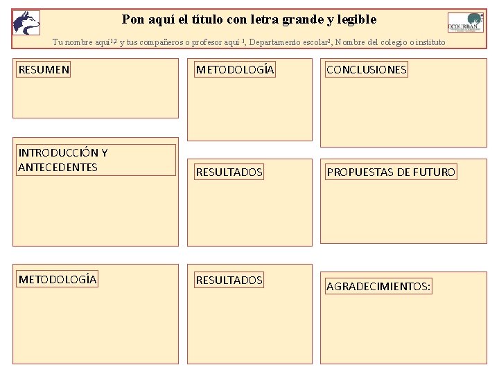 Pon aquí el título con letra grande y legible Tu nombre aquí 1, 2
