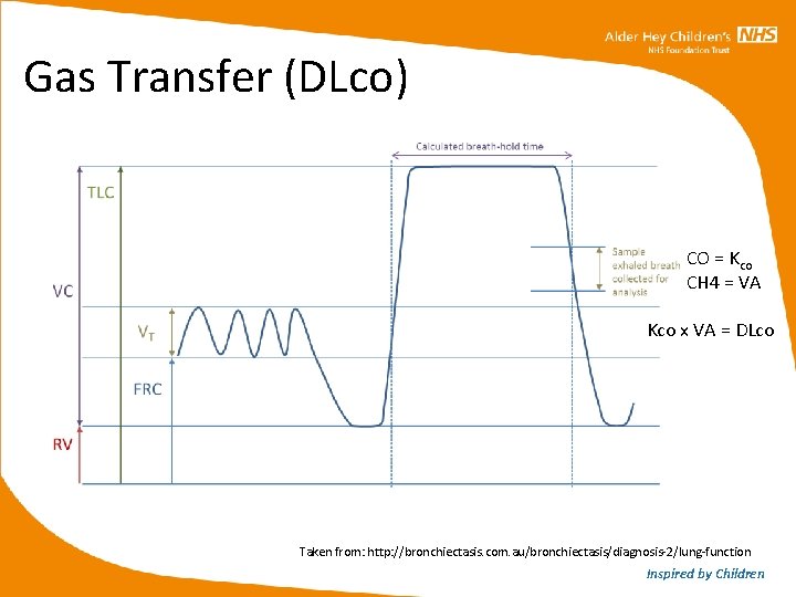 Gas Transfer (DLco) CO = Kco CH 4 = VA Kco x VA = Gas Transfer (DLco) CO = Kco CH 4 = VA Kco x VA =