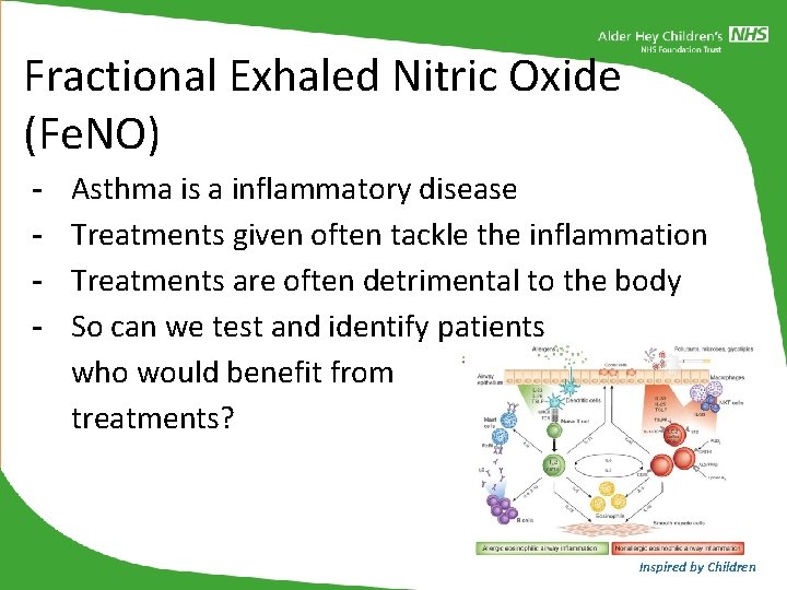 Fractional Exhaled Nitric Oxide (Fe. NO) - Asthma is a inflammatory disease Treatments given Fractional Exhaled Nitric Oxide (Fe. NO) - Asthma is a inflammatory disease Treatments given