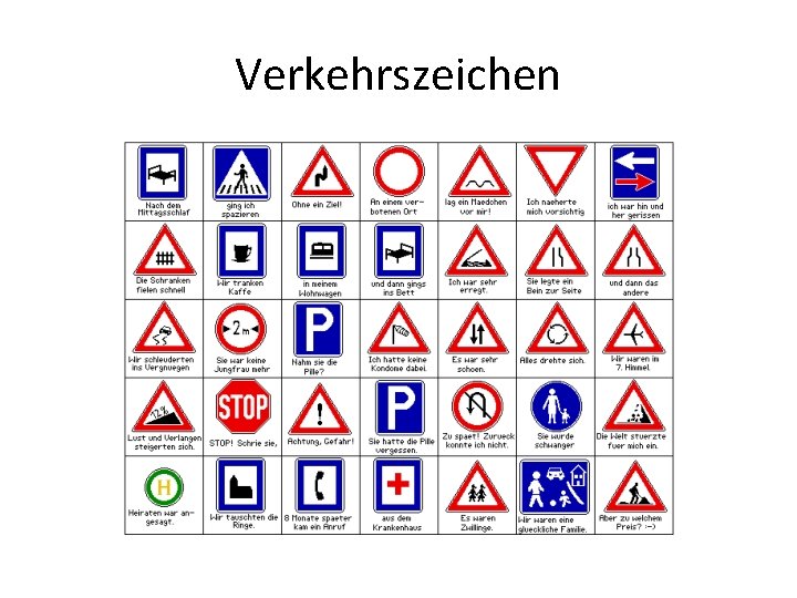 Verkehrszeichen Verkehrszeichen