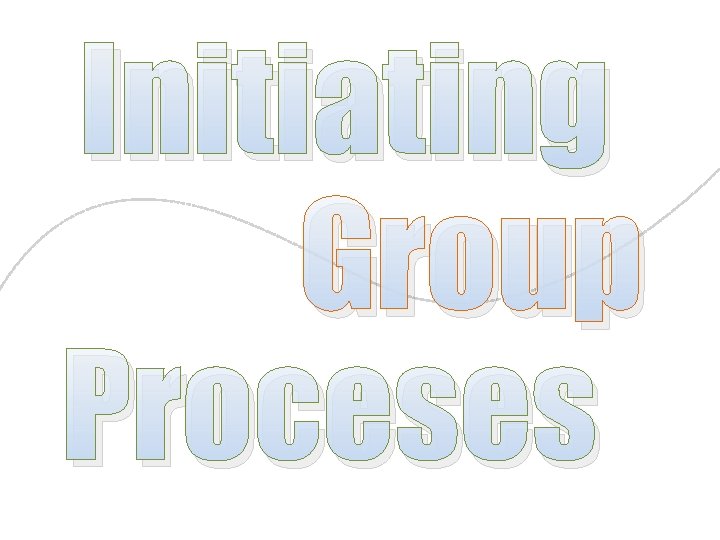 Initiating Group Proceses 