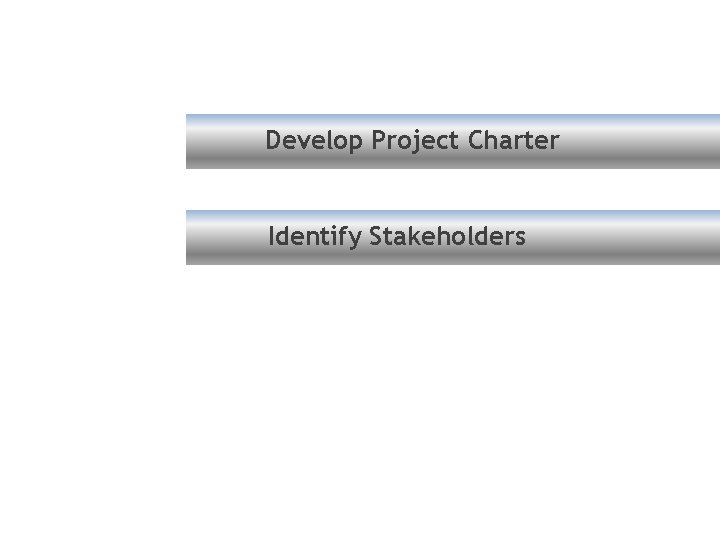 Develop Project Charter Identify Stakeholders 