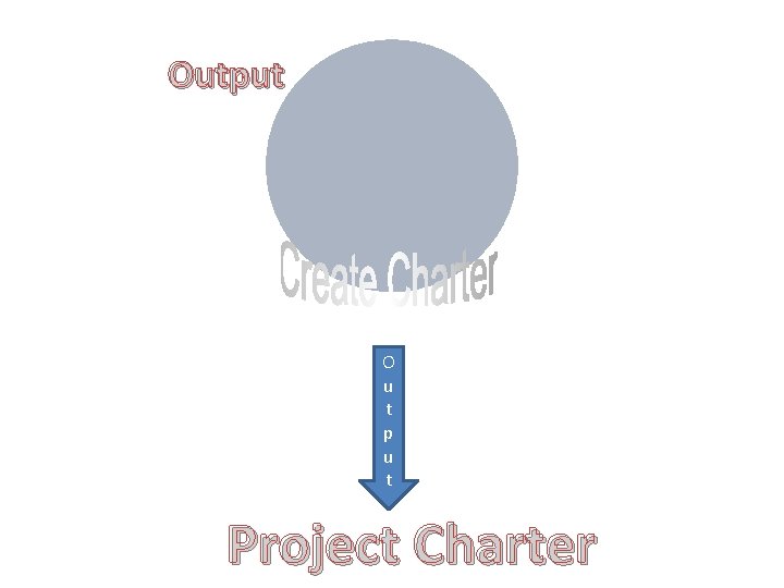 Output O u t p u t Project Charter 