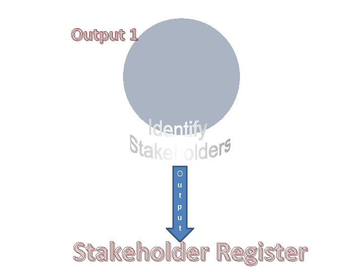 Output 1 O u t p u t Stakeholder Register 