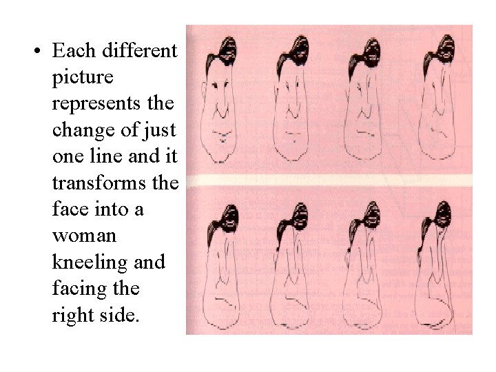  • Each different picture represents the change of just one line and it