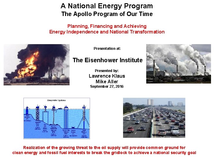 A National Energy Program The Apollo Program of