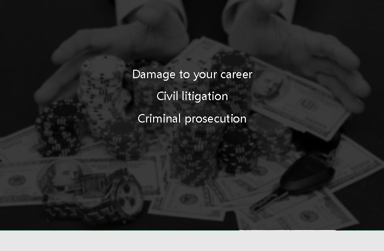 Horseplay Prevention Damage to your career Civil litigation Criminal prosecution Horseplay Prevention Damage to your career Civil litigation Criminal prosecution