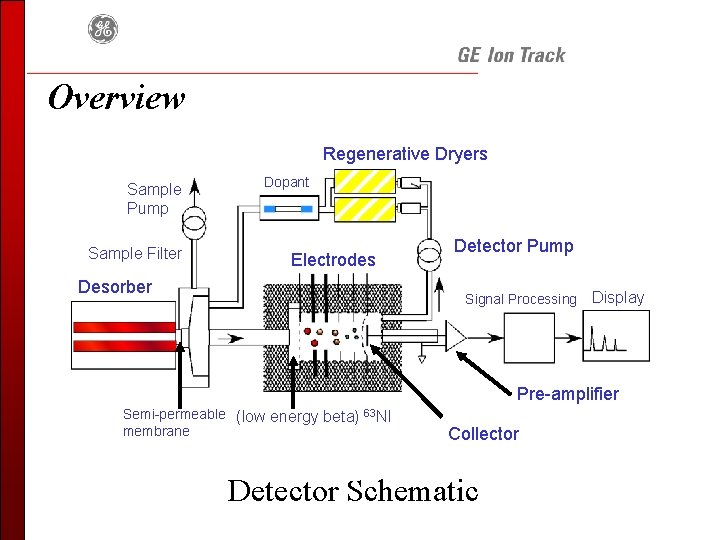 Overview Regenerative Dryers Sample Pump Sample Filter Dopant Electrodes Desorber Detector Pump Signal Processing