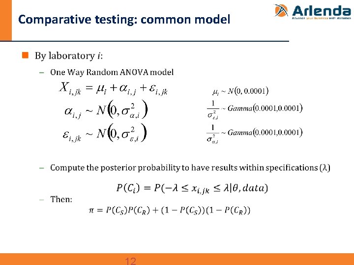 Comparative testing: common model n 