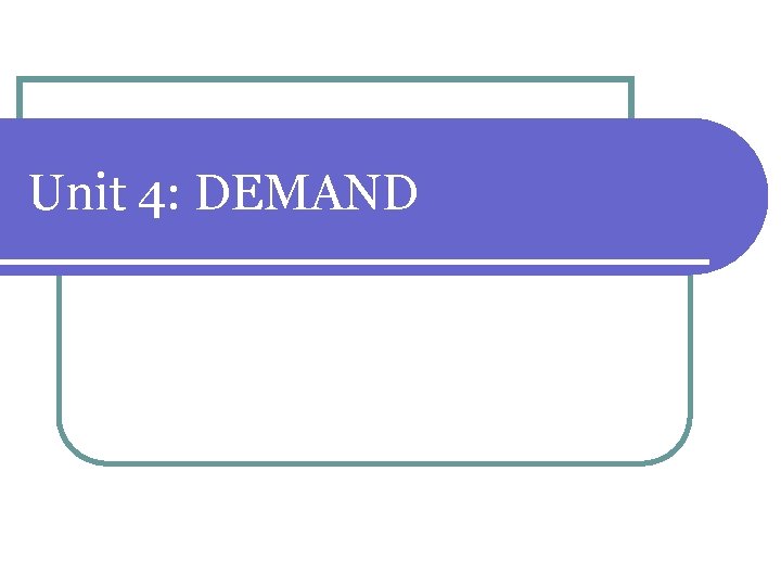 chapter 4 demand ssemi2abcf section 1 what is demand?... Unit 4 DEMAND What is Demand 1 Demand