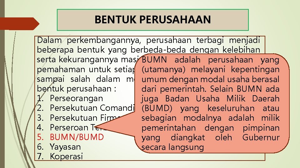BENTUK PERUSAHAAN Dalam perkembangannya, perusahaan terbagi menjadi beberapa bentuk yang berbeda-beda dengan kelebihan serta BENTUK PERUSAHAAN Dalam perkembangannya, perusahaan terbagi menjadi beberapa bentuk yang berbeda-beda dengan kelebihan serta