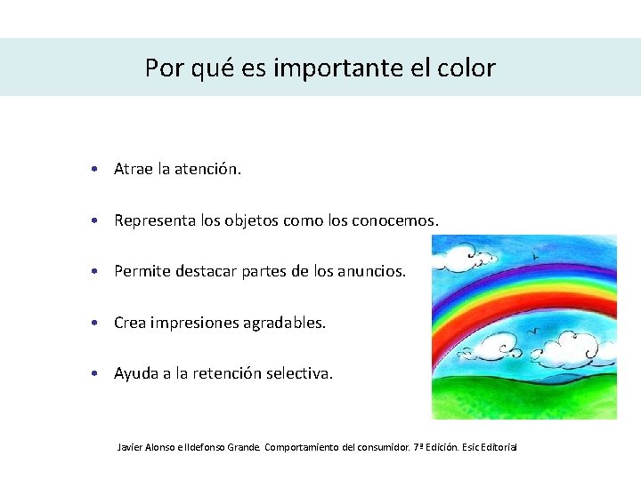 Por qué es importante el color • Atrae la atención. • Representa los objetos