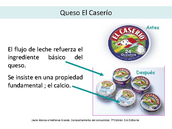 Queso El Caserío Antes El flujo de leche refuerza el ingrediente básico del queso.