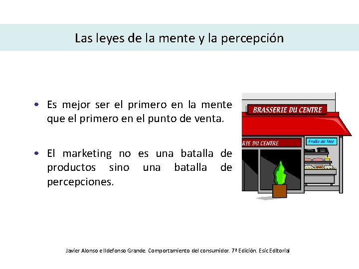 Las leyes de la mente y la percepción • Es mejor ser el primero