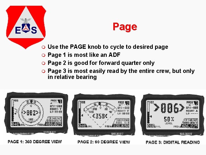 Page m m Use the PAGE knob to cycle to desired page Page 1