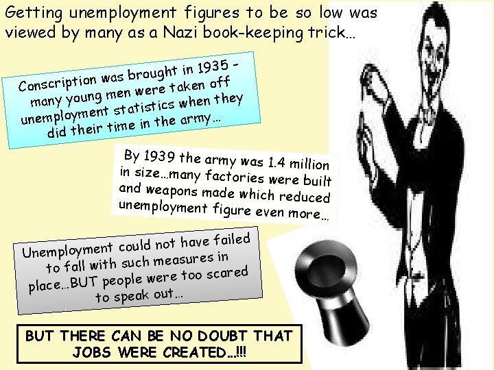 Getting unemployment figures to be so low was viewed by many as a Nazi