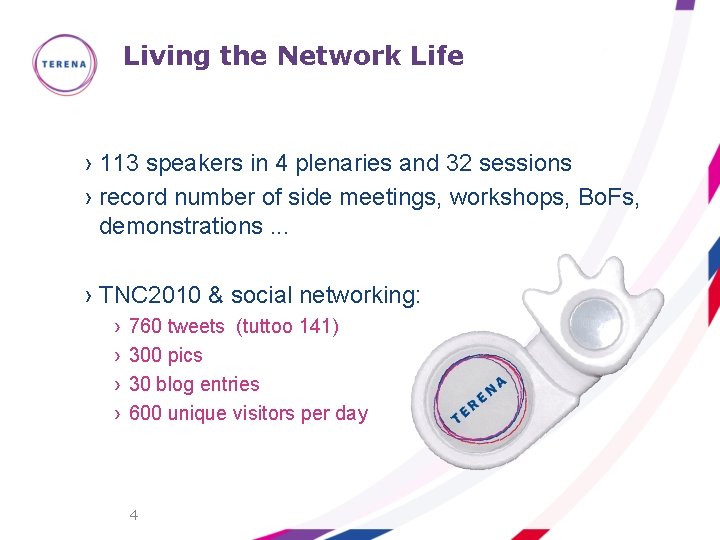 Living the Network Life › 113 speakers in 4 plenaries and 32 sessions ›