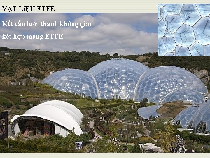 VẬT LiỆU ETFE Kết cấu lưới thanh không gian kết hợp màng ETFE 