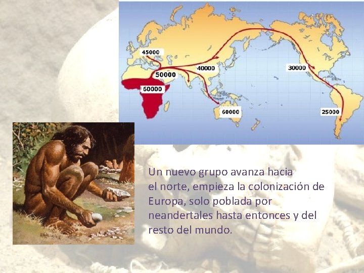 Un nuevo grupo avanza hacia el norte, empieza la colonización de Europa, solo poblada