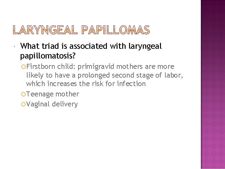 Laryngeal papillomatosis uk