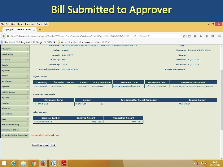 Bill Submitted to Approver 60 