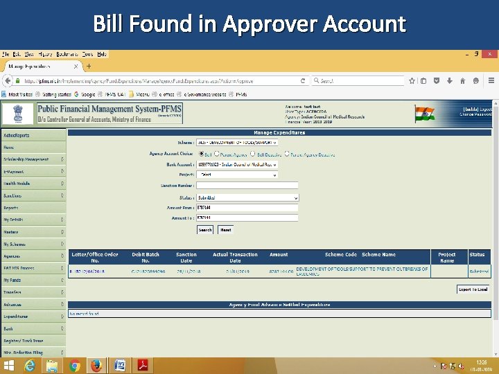 Bill Found in Approver Account 63 