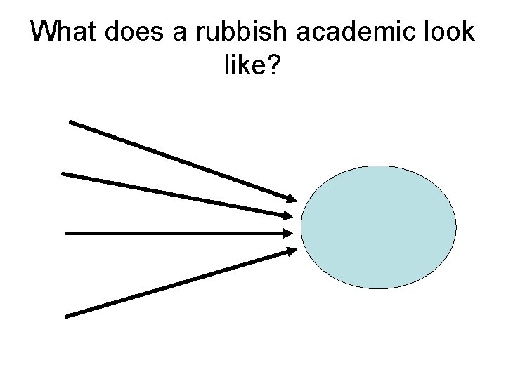 What does a rubbish academic look like? 