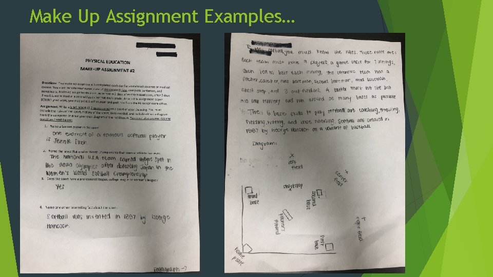 Make Up Assignment Examples… 