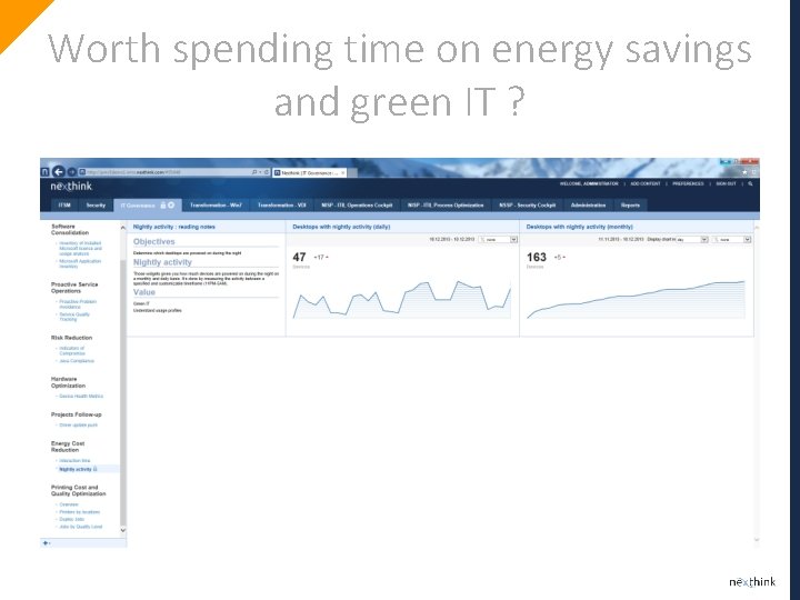 Worth spending time on energy savings and green IT ? 