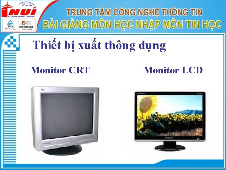 Thiết bị xuất thông dụng Monitor CRT Monitor LCD 