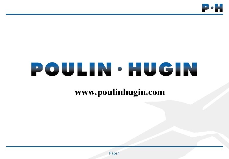 www. poulinhugin. com Page 1 