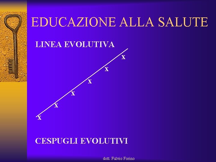 EDUCAZIONE ALLA SALUTE LINEA EVOLUTIVA x x x x CESPUGLI EVOLUTIVI dott. Fulvio Forino