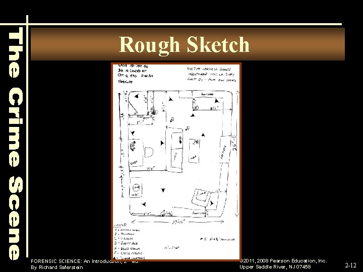 Rough Sketch FORENSIC SCIENCE: An Introduction, 2 nd ed. By Richard Saferstein © 2011,