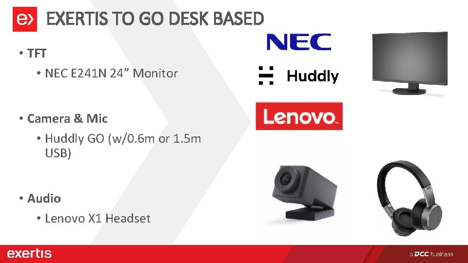 EXERTIS TO GO DESK BASED • TFT • NEC E 241 N 24” Monitor