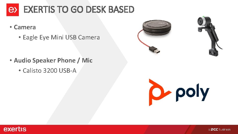 EXERTIS TO GO DESK BASED • Camera • Eagle Eye Mini USB Camera •