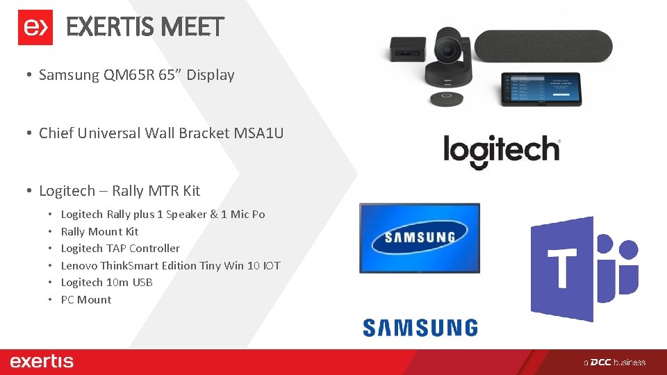 EXERTIS MEET • Samsung QM 65 R 65” Display • Chief Universal Wall Bracket