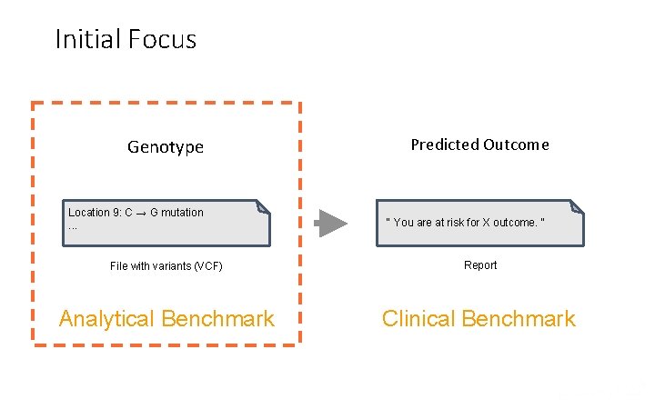 Initial Focus Genotype Location 9: C → G mutation. . . Predicted Outcome "
