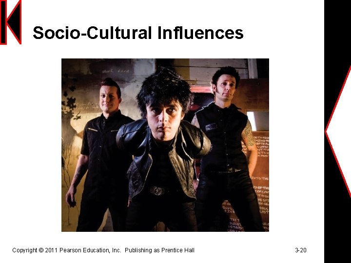 Socio-Cultural Influences Copyright © 2011 Pearson Education, Inc. Publishing as Prentice Hall 3 -20