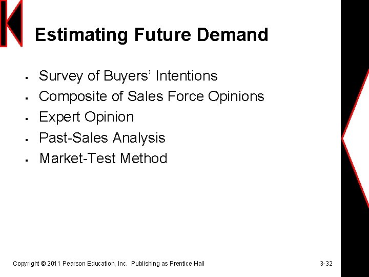 Estimating Future Demand § § § Survey of Buyers’ Intentions Composite of Sales Force