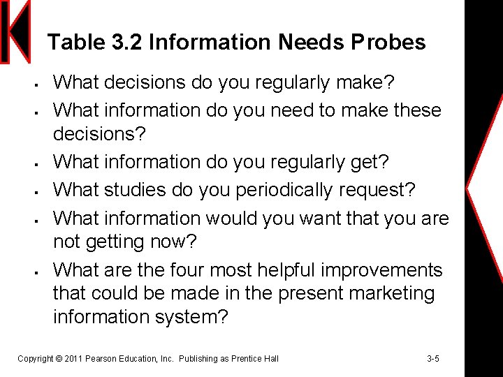 Table 3. 2 Information Needs Probes § § § What decisions do you regularly
