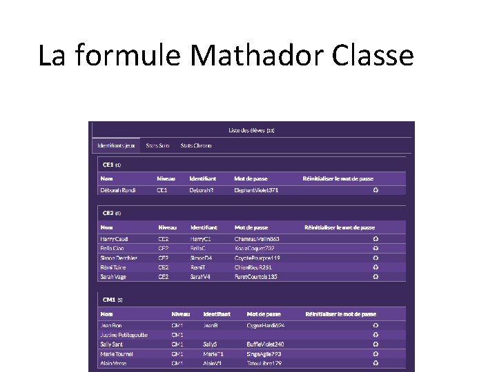 La formule Mathador Classe 