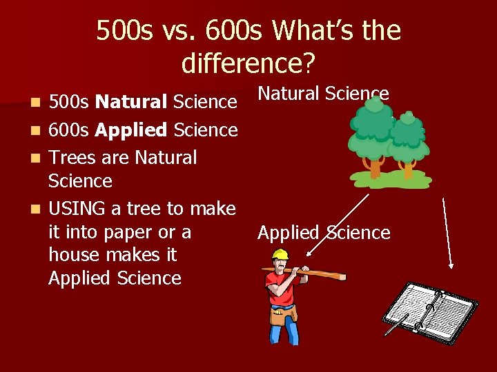 500 s vs. 600 s What’s the difference? 500 s Natural Science n 600