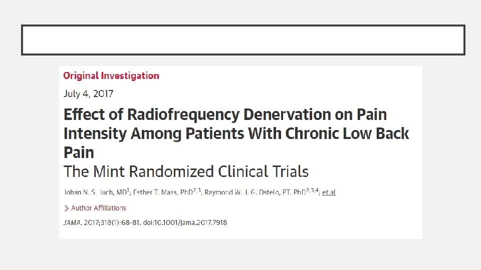 CONTROVERSIAL DUTCH NEUROTOMY STUDY 