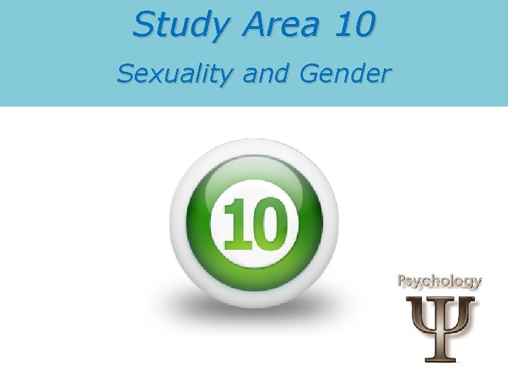 Study Area 10 Sexuality and Gender 