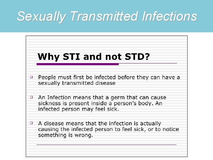 Sexually Transmitted Infections 