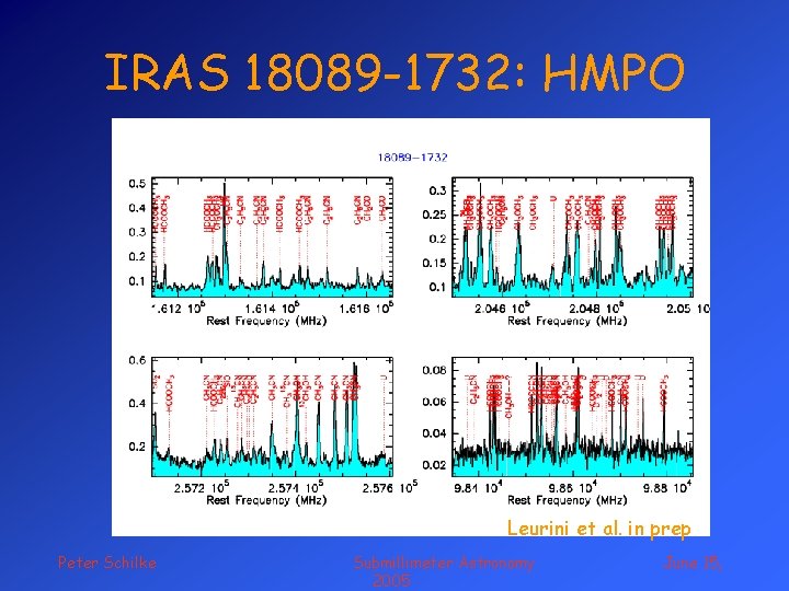 IRAS 18089 -1732: HMPO Leurini et al. in prep Peter Schilke Submillimeter Astronomy 2005