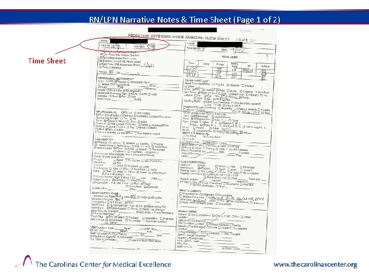 RN/LPN Narrative Notes & Time Sheet (Page 1 of 2) Time Sheet 