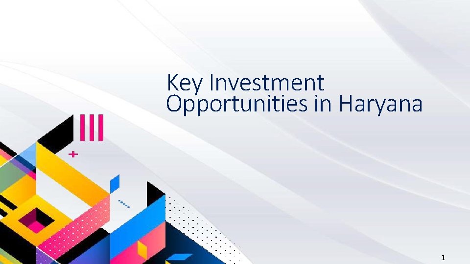 Key Investment Opportunities in Haryana 1 