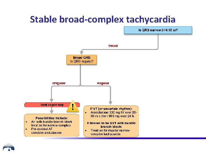 Stable broad-complex tachycardia 