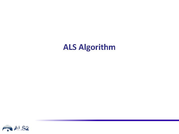 ALS Algorithm 